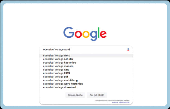 Google Search Autocomplete Suggestions PNG with transparent background