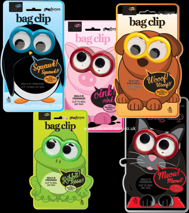 Googly Eyed Animal Bag Clips