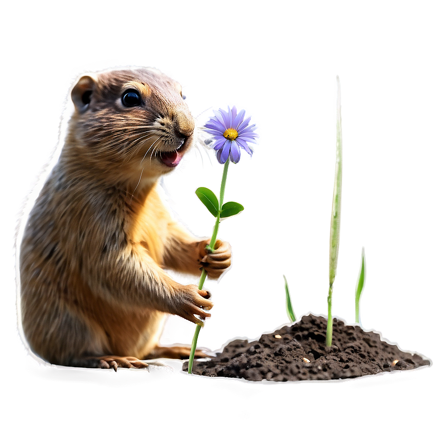 Gopher With Flower Png 06292024