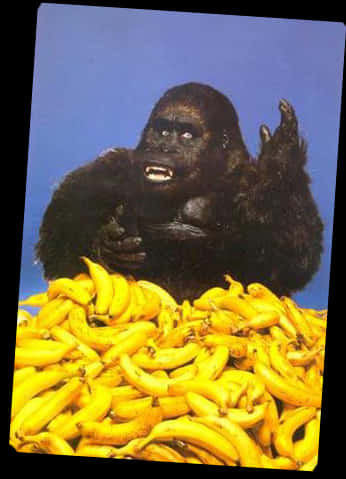 Gorilla Amidst Bananas