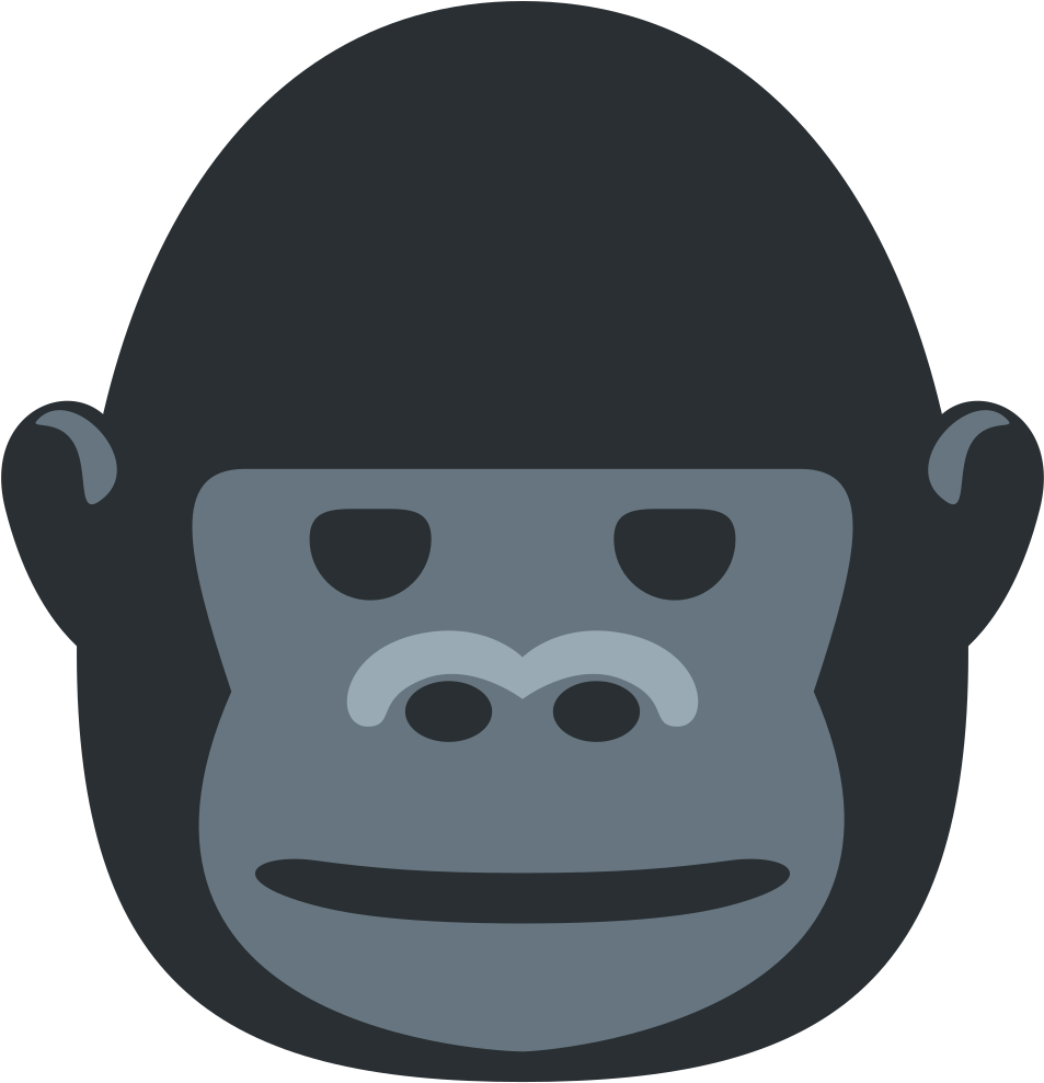 Gorilla Emoji Graphic