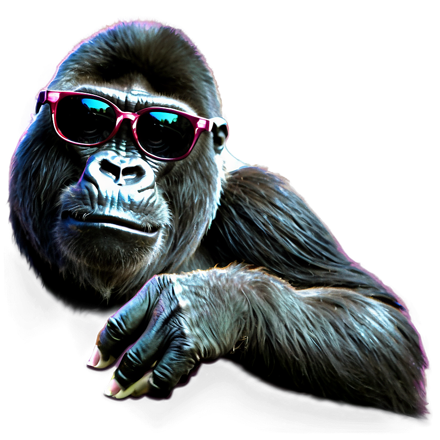 Gorilla With Black Glasses Png Nyh25