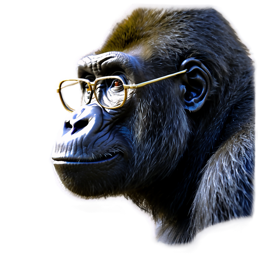 Gorilla With Clear Glasses Png 06282024