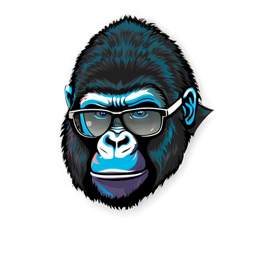 Gorilla With Clear Glasses Png Pjv