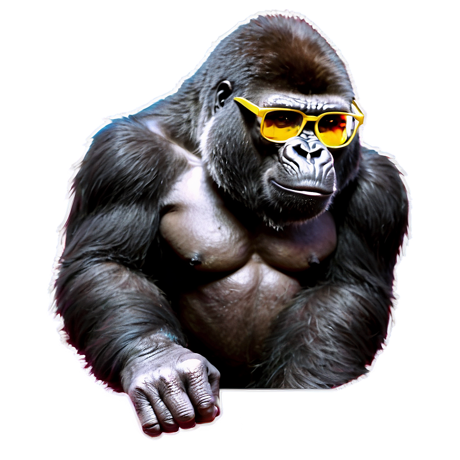 Gorilla With Custom Glasses Png 06282024