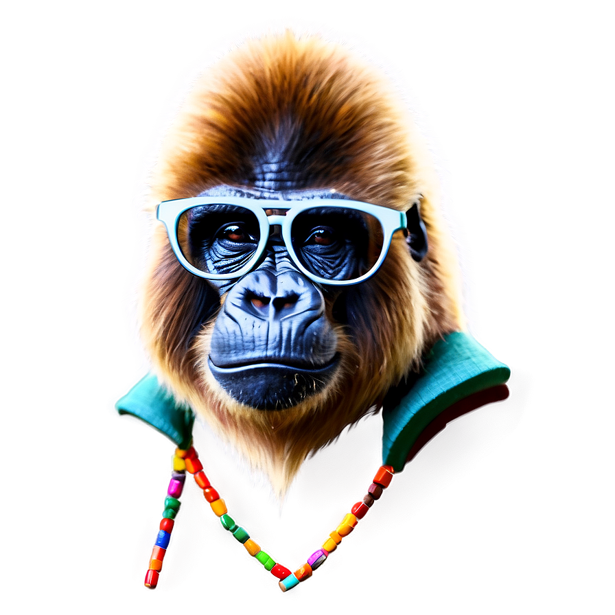 Gorilla With Designer Glasses Png 31