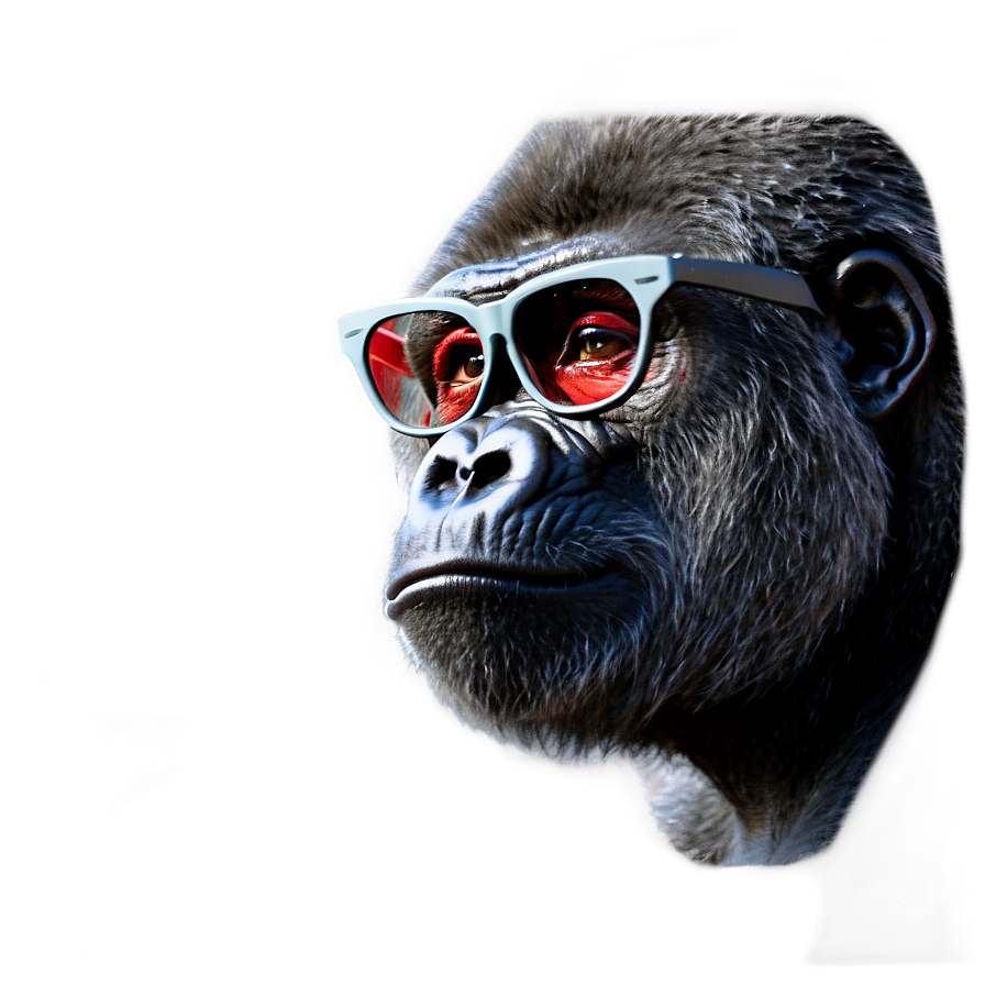 Gorilla With Designer Glasses Png Ajq