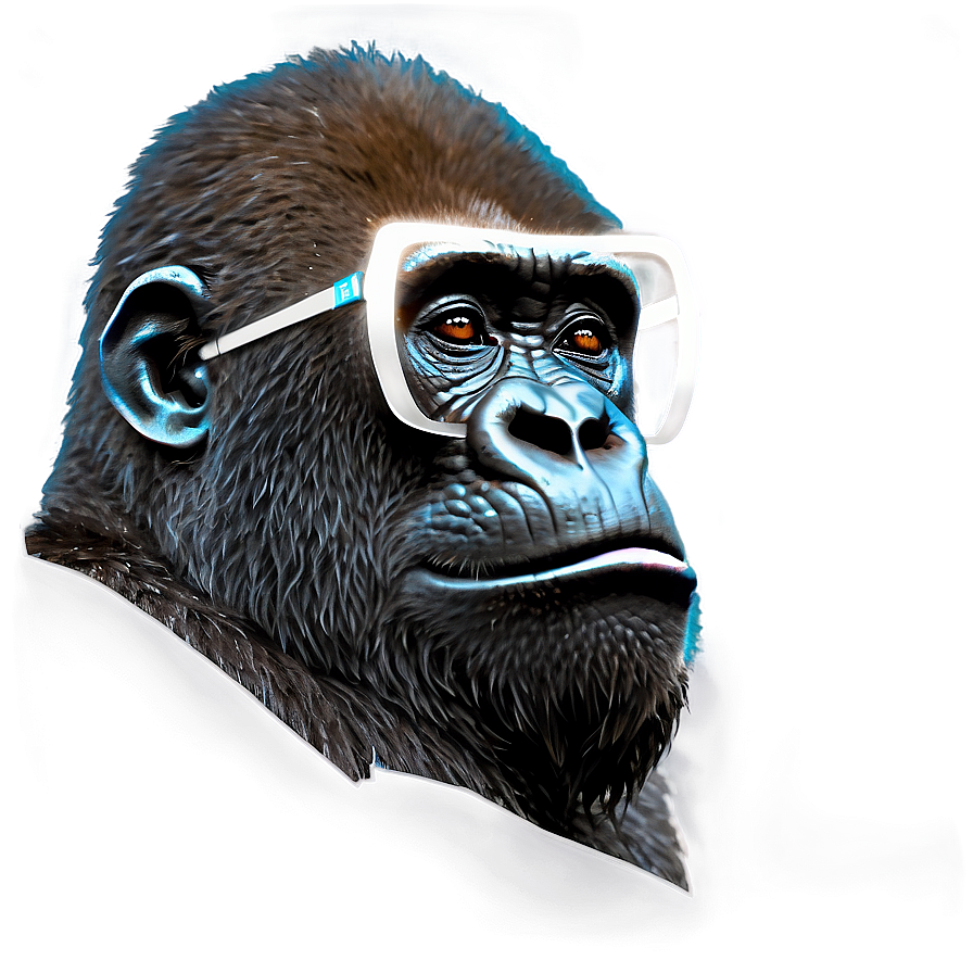 Gorilla With Smart Glasses Png Ysj75