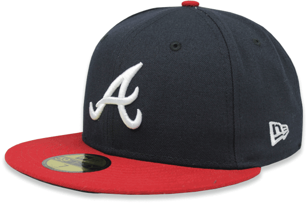 Gorra New Era 5950 Mlb Atlanta Braves Home Ac Azul/rojo'- Atlanta Braves Blue Hat, HD Png Download PNG with transparent background