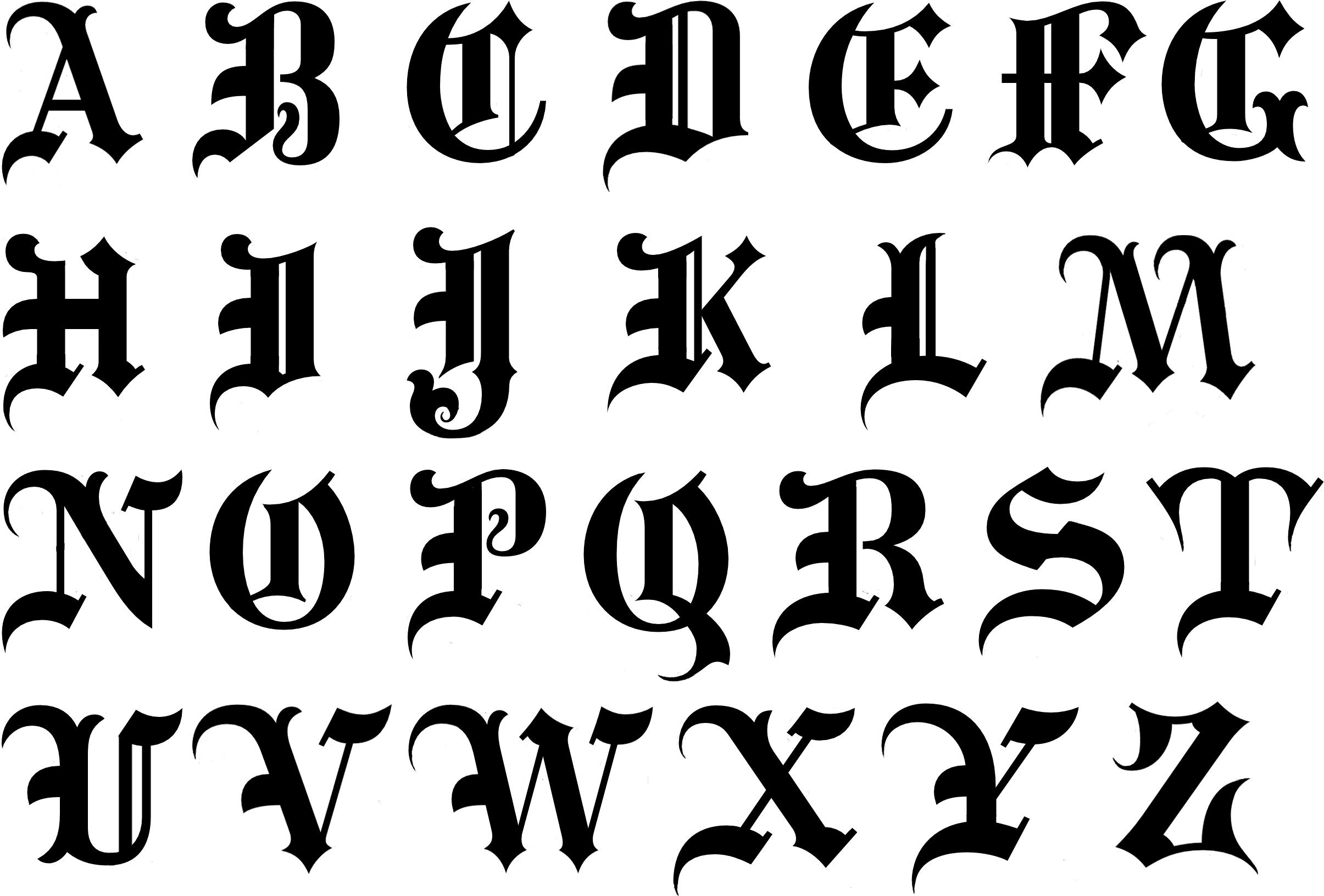 Gothic Alphabet Design PNG image with a transparent background, free high-resolution download