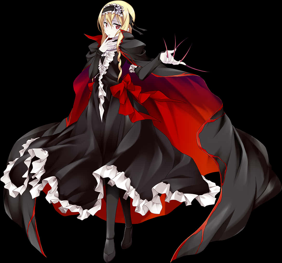 Gothic_ Anime_ Boy_in_ Red_and_ Black