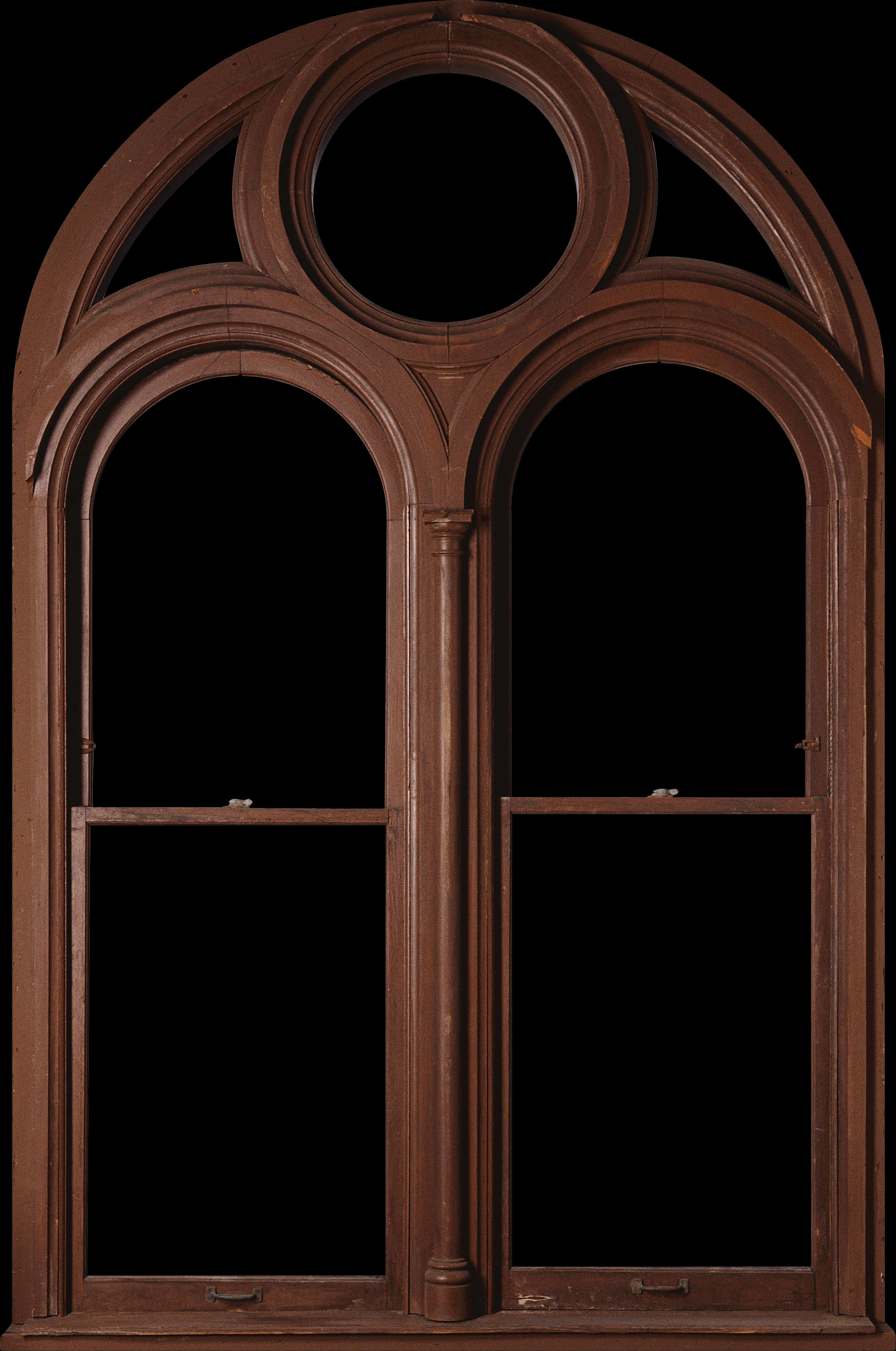 Gothic Arch Wooden Window