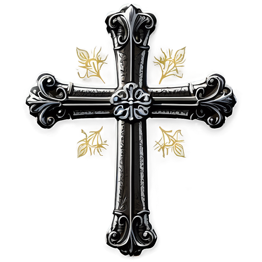 Gothic Black Cross PNG 16 PNG with transparent background