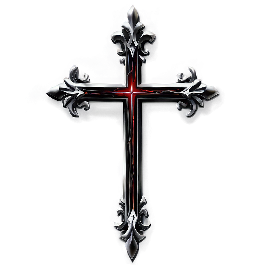 Gothic Black Cross PNG cor PNG with transparent background