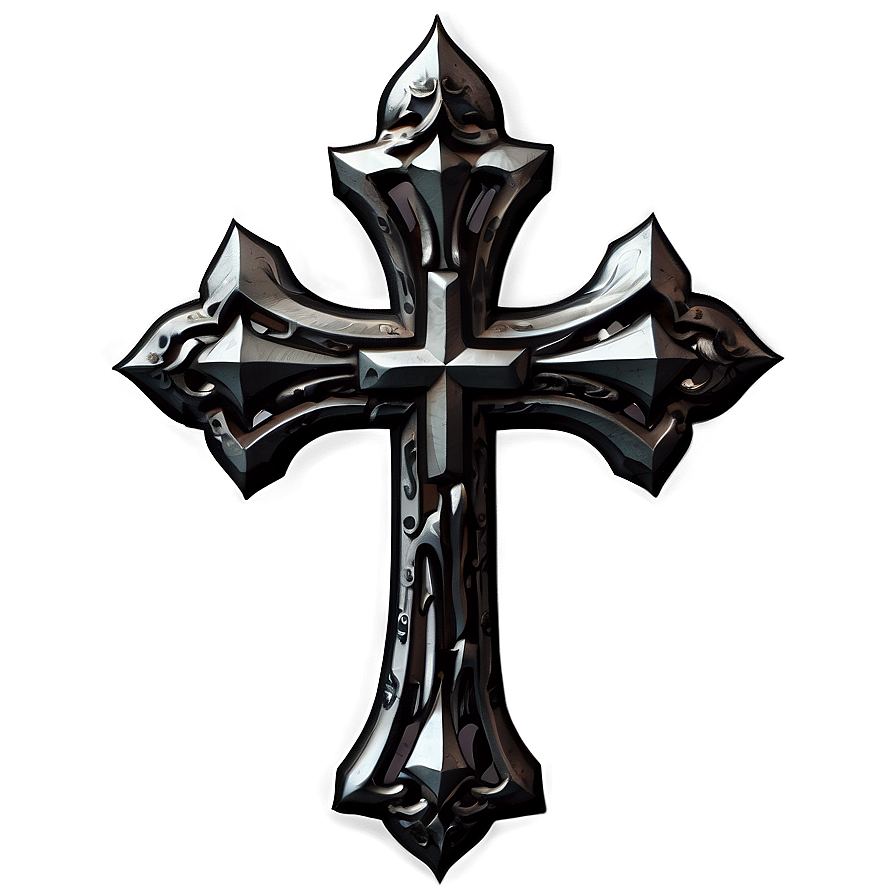 Gothic Black Cross PNG pao59 PNG with transparent background