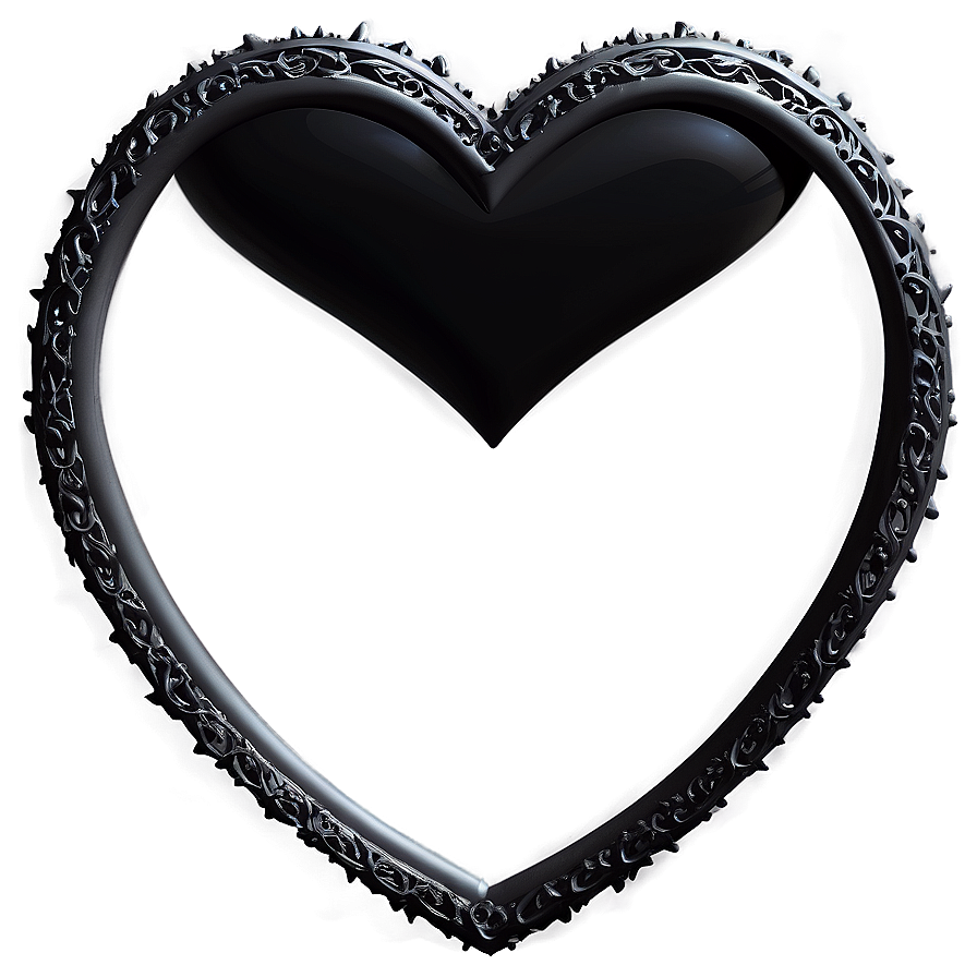 Gothic Black Heart Png Uvl69