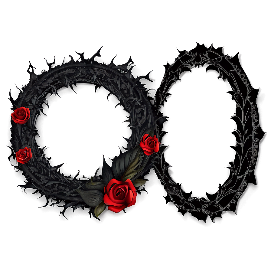 Gothic Black Wreath Png Hnh