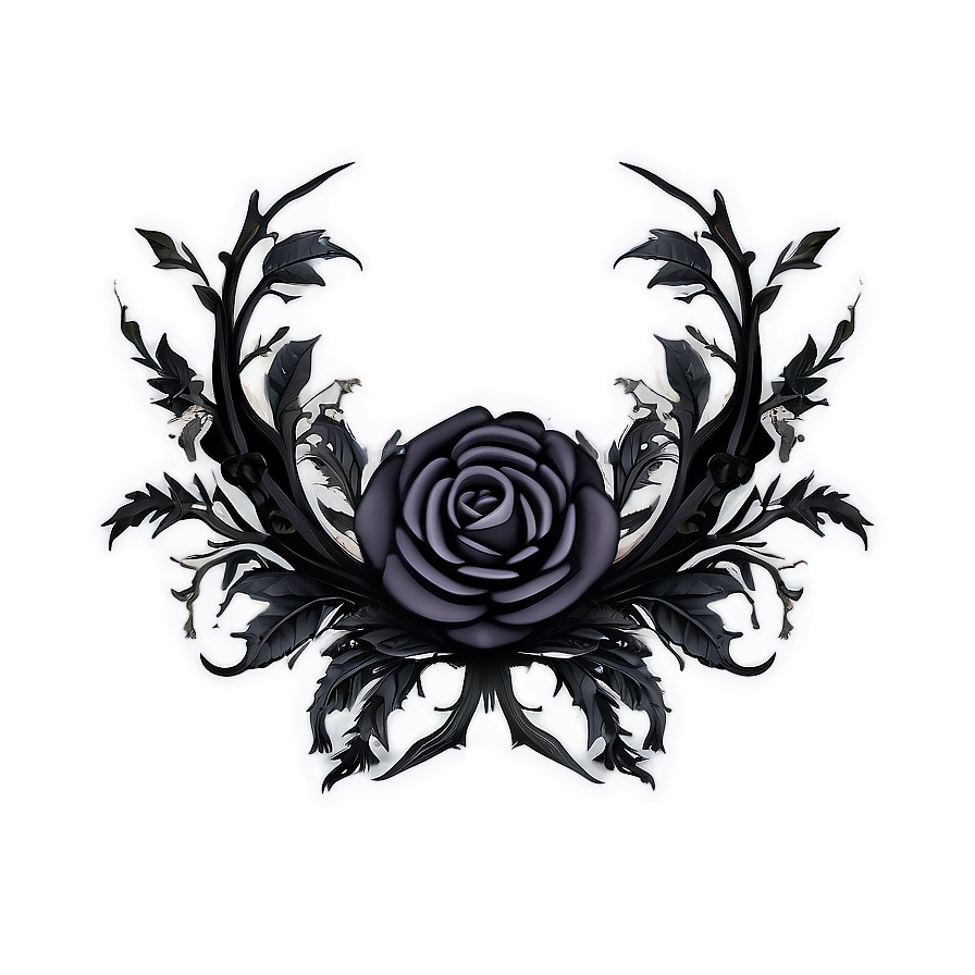 Gothic Black Wreath Png Ihb