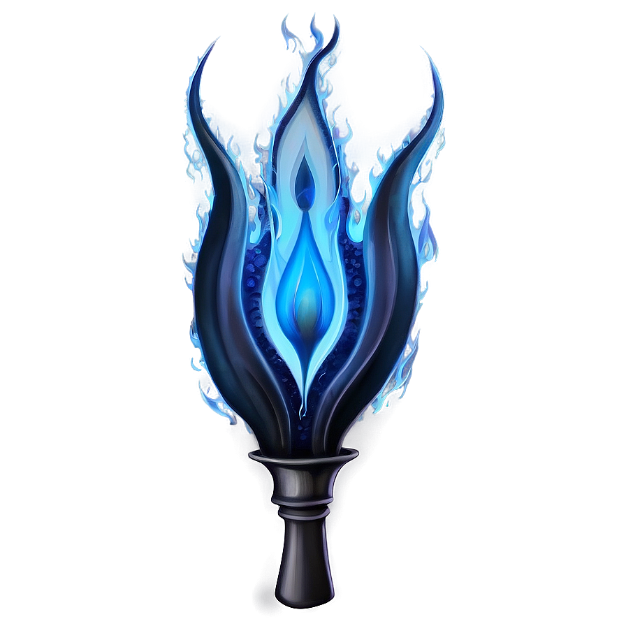 Gothic Blue Flame Png 06202024