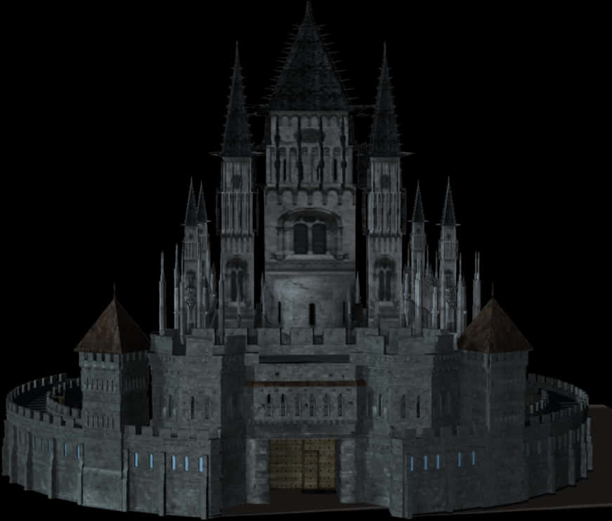 Gothic Castle Nighttime