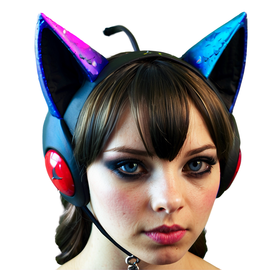 Gothic Cat Ear Png 06212024