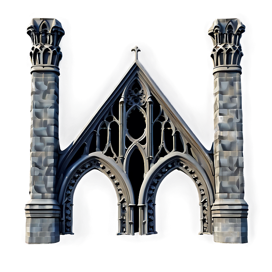 Gothic Cathedral Arch Png 06122024