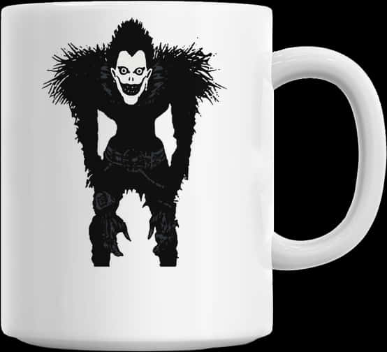 Gothic Creature Printed Mug PNG with transparent background