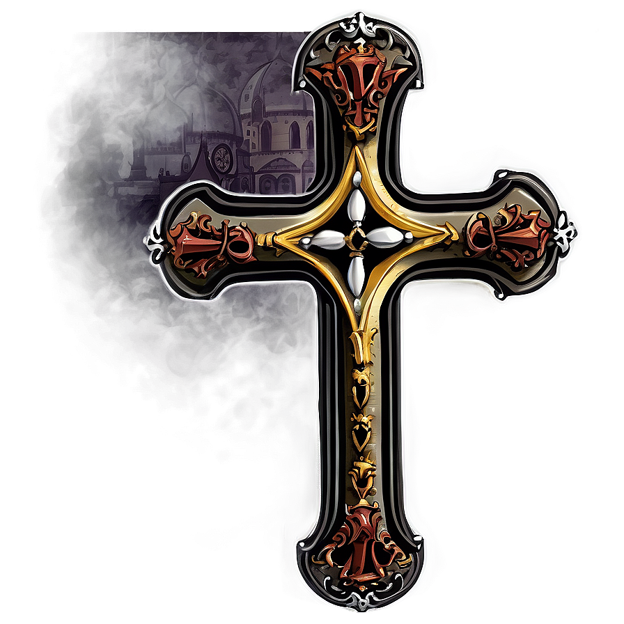 Gothic Cross Illustration Png Xqh16