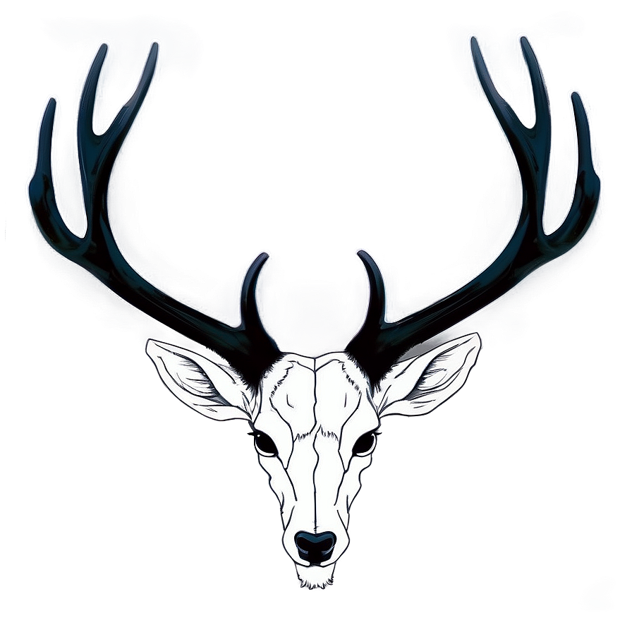 Gothic Deer Antler Aesthetic Png 69