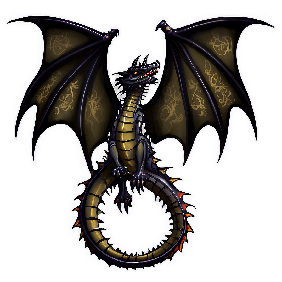 Gothic Dragon Clipart Png Mwy54