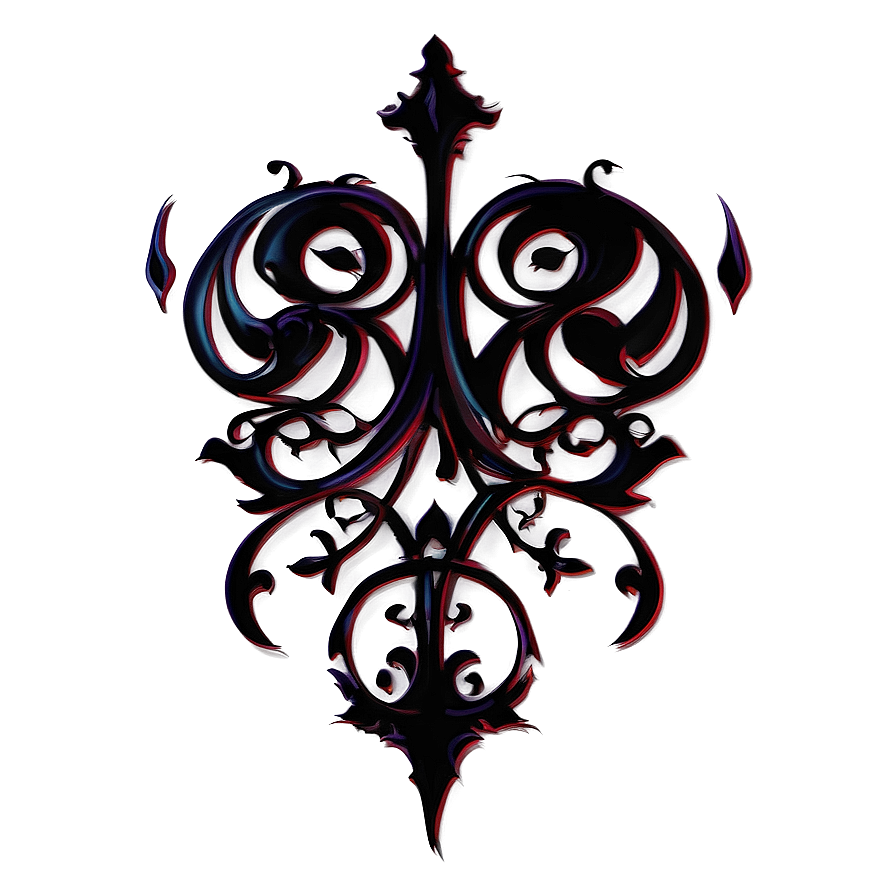 Gothic Flourish Tattoo Png Iuv75