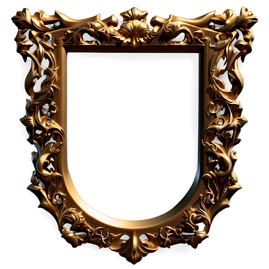 Gothic Golden Frame Png Bjp46