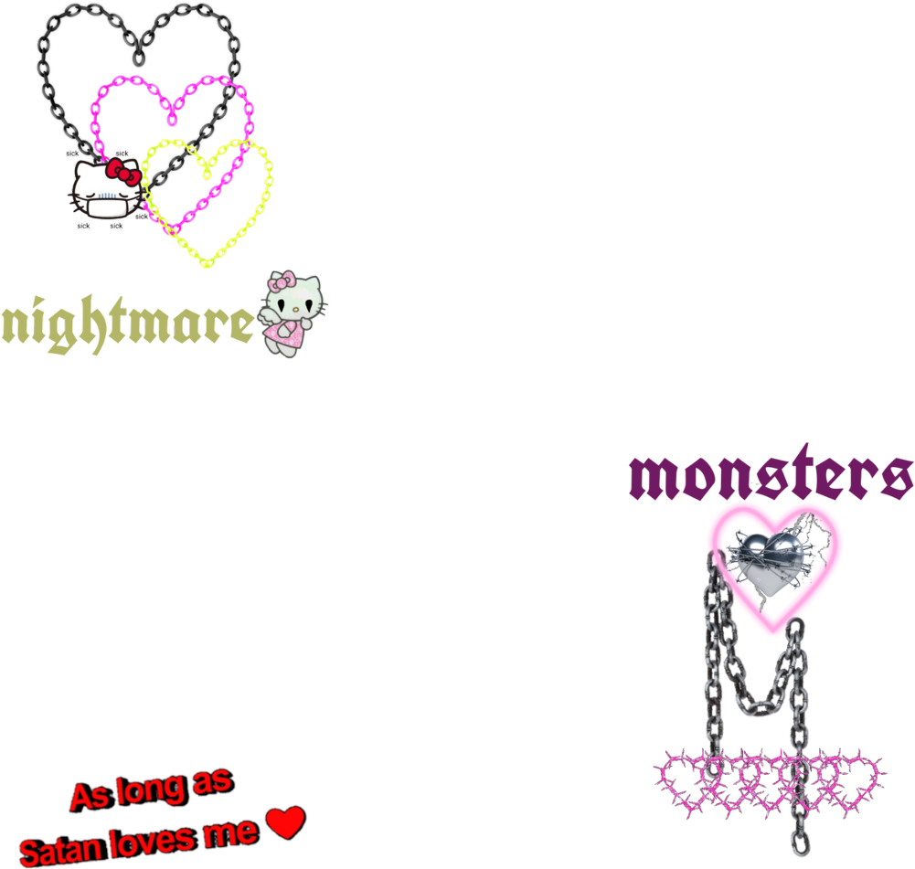 Gothic Hello Kitty Themed Graphic