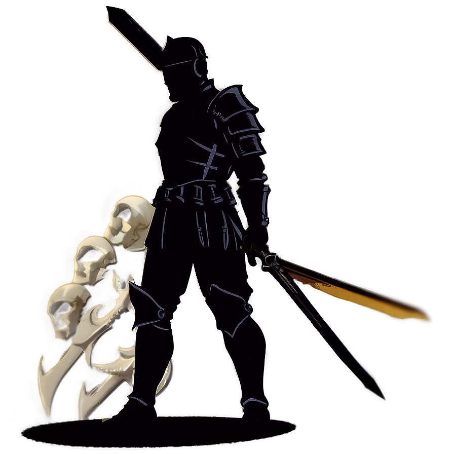 Gothic Knight Silhouette Png 06272024