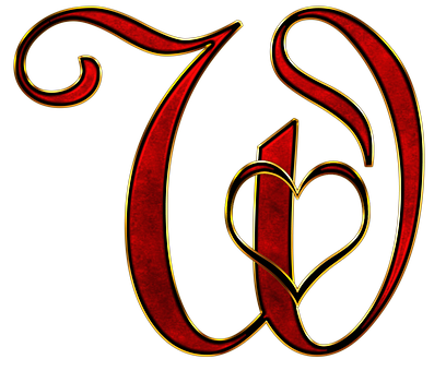 Gothic Letter U Art PNG with transparent background