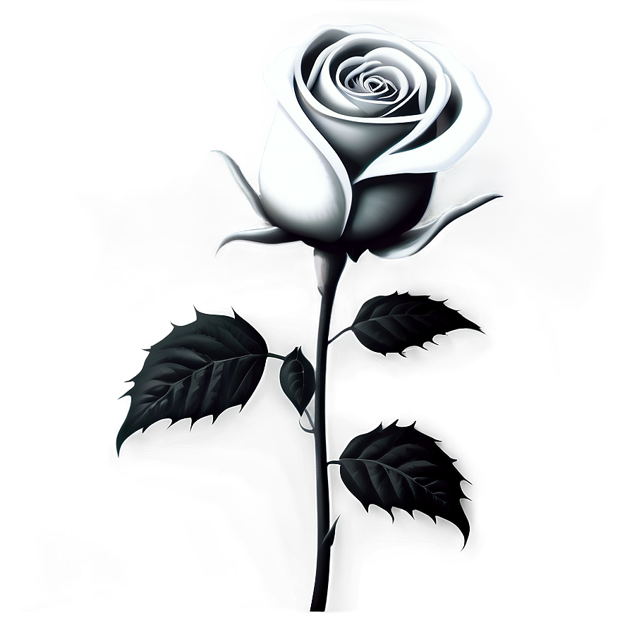 Gothic Rose Black And White Png Nnc