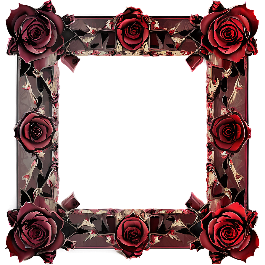 Gothic Rose Frame Png 06262024