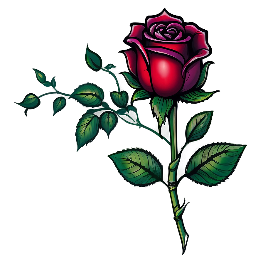 Gothic Rose Tattoo Idea Png Axr43