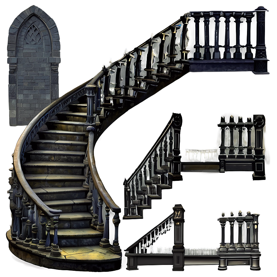 Gothic Staircase Png Dnm44