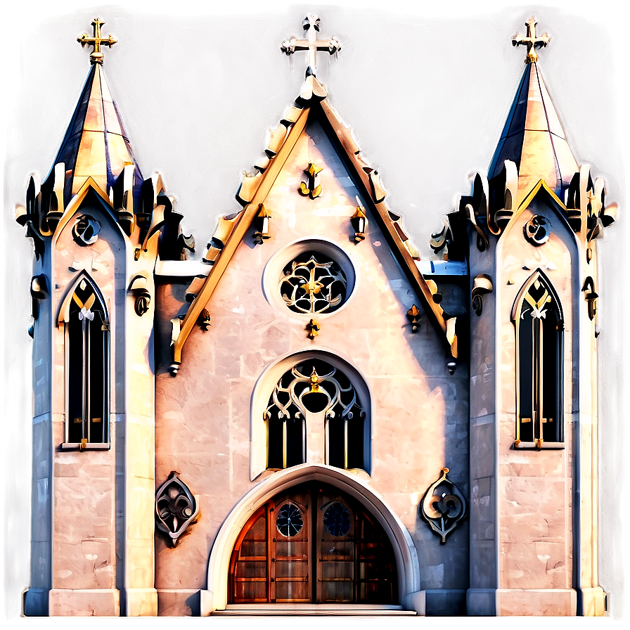 Gothic Style Church Facade Png 20