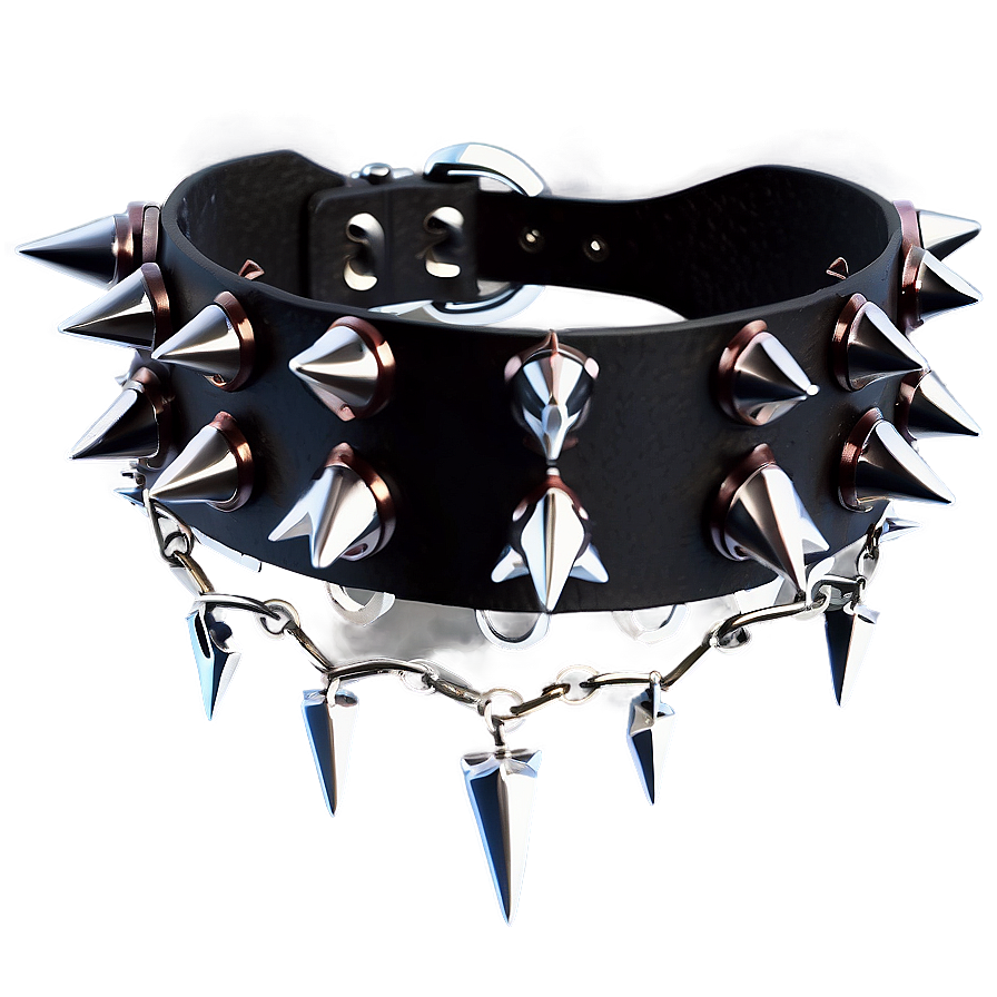 Gothic Style Spiked Choker Png Hfa5