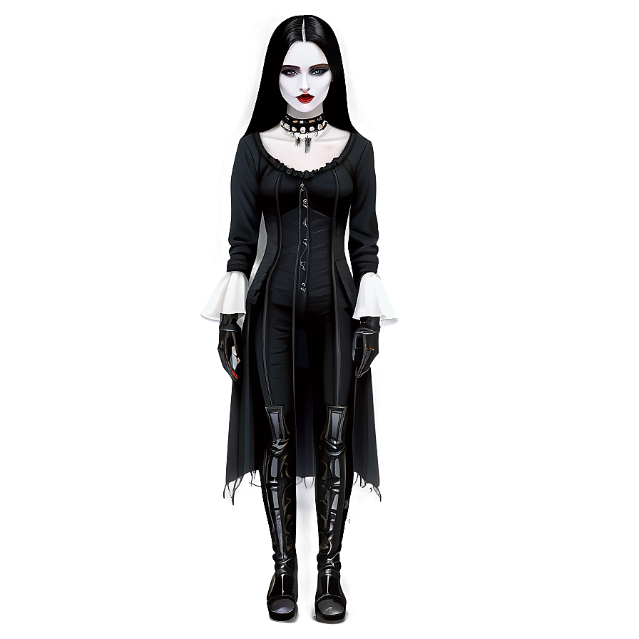 Gothic Wednesday Illustration PNG lkk64 PNG with transparent background