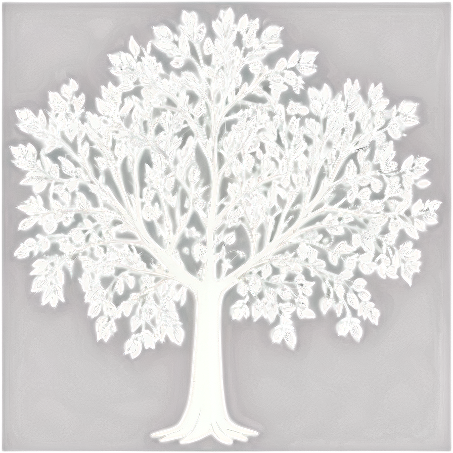 Gothic White Tree Representation Png 24