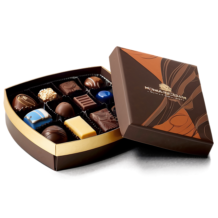 Gourmet Chocolate Box PNG 06212024 PNG image with a transparent background, free high-resolution download
