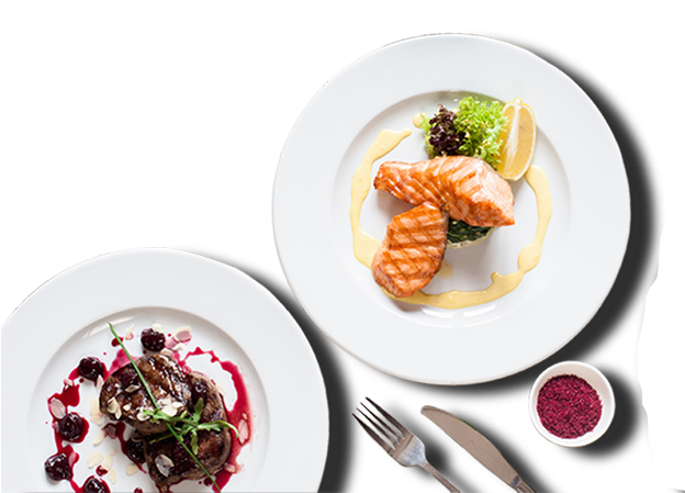 Gourmet Dishes Top View PNG with transparent background