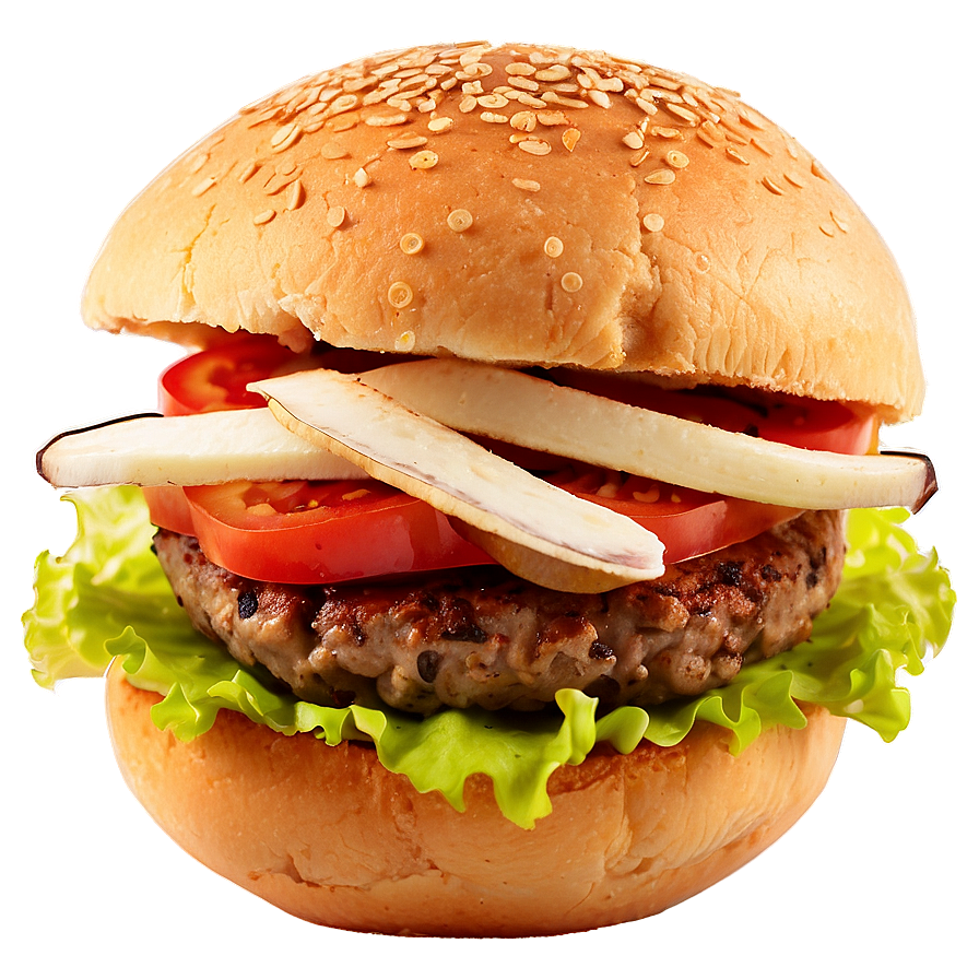 Gourmet Mushroom Burger Png 33