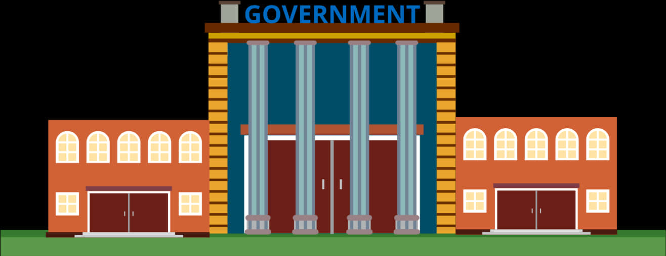 Government Building Illustration PNG with transparent background