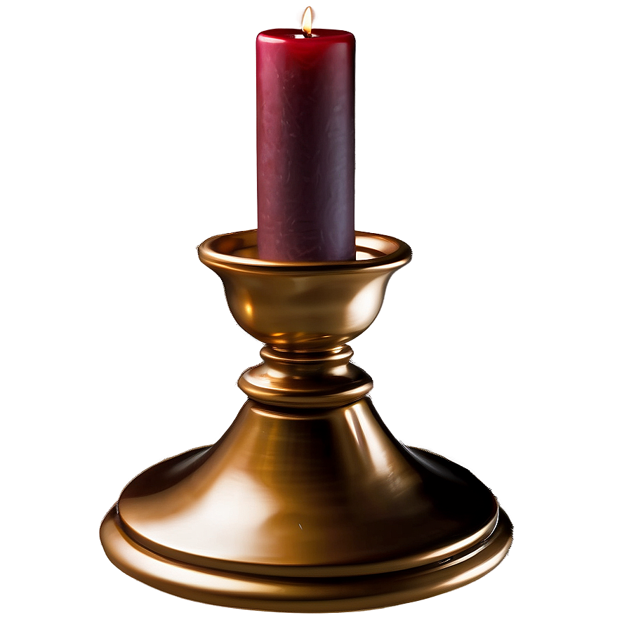 Graceful Bronze Candlestick PNG iwb PNG with transparent background