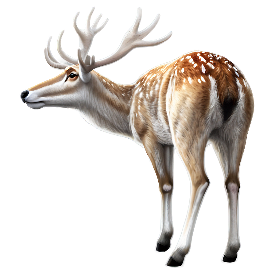 Graceful White Deer Png Ell