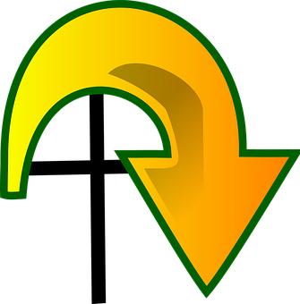 Gradient Arrow Graphic PNG with transparent background
